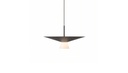 BELT PENDANT LIGHT METAL SHADE + GLASS DIFFUSER 